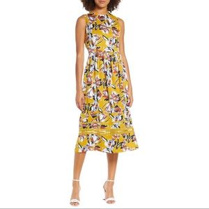 Chelsea28 Floral Print Sleeveless Midi Dress (S)